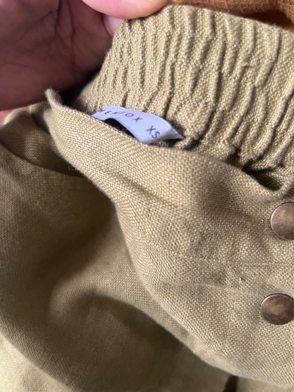 Linenfox Heidi Linenfox skirt in heavy linen olive green - Picture 8 of 8